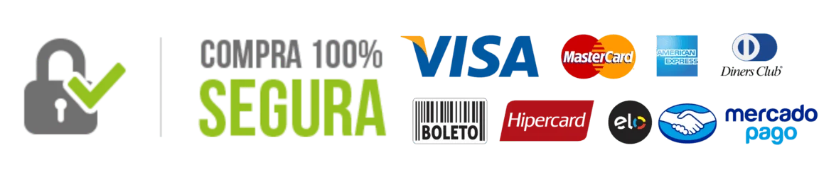 Compra 100% segura e formas de pagamento aceitas